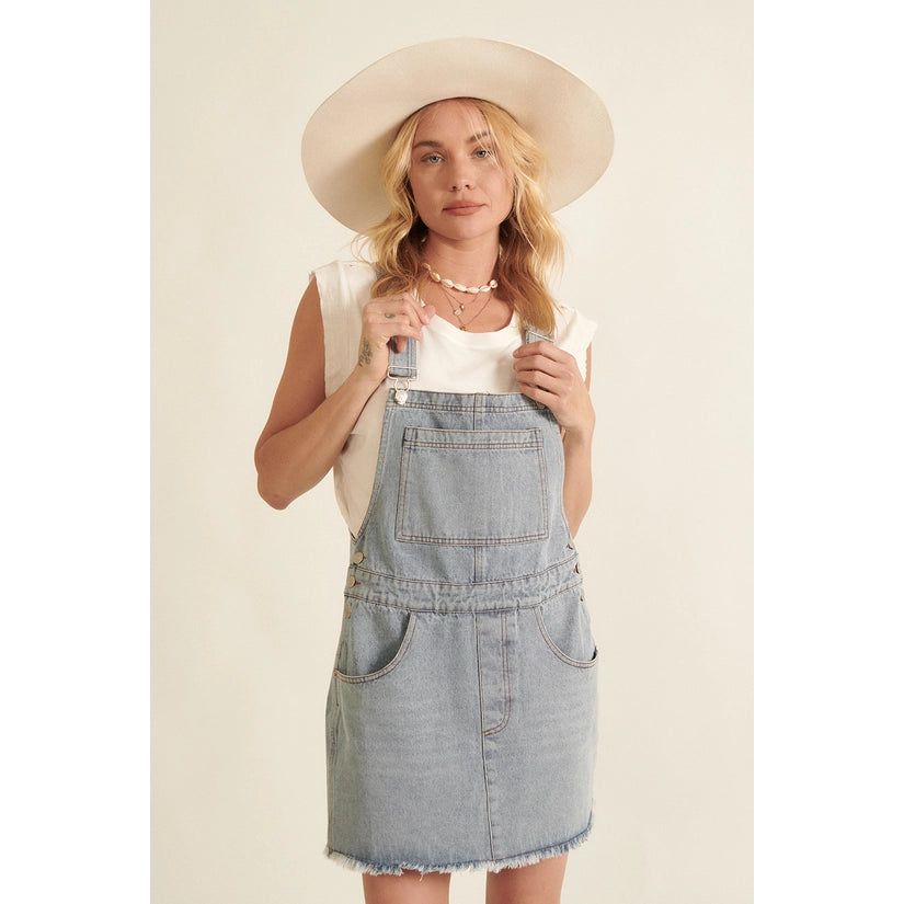 Overall Mini Denim Dress