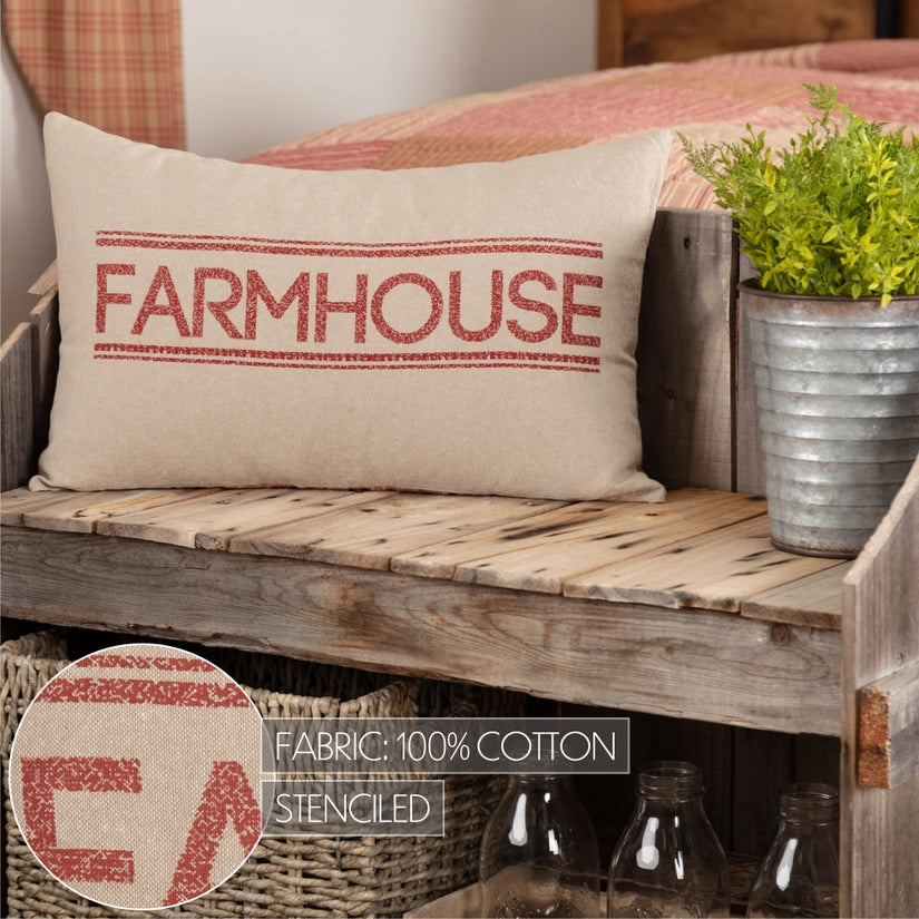 Sawyer Mill Red Farmhouse Pillow