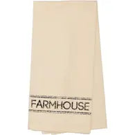 Sawyer Mill Charcoal Farmhouse Muslin Unbleached Natural Tea Towel